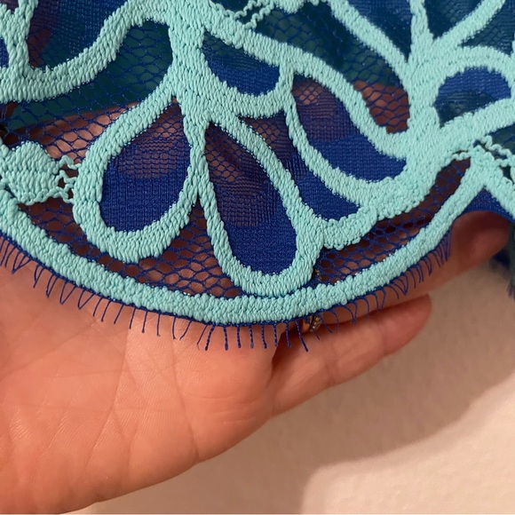 Lilly Pulitzer Devina Brewster Blue Light Flora Lace Shift Dress Size 6 - Picture 11 of 14
